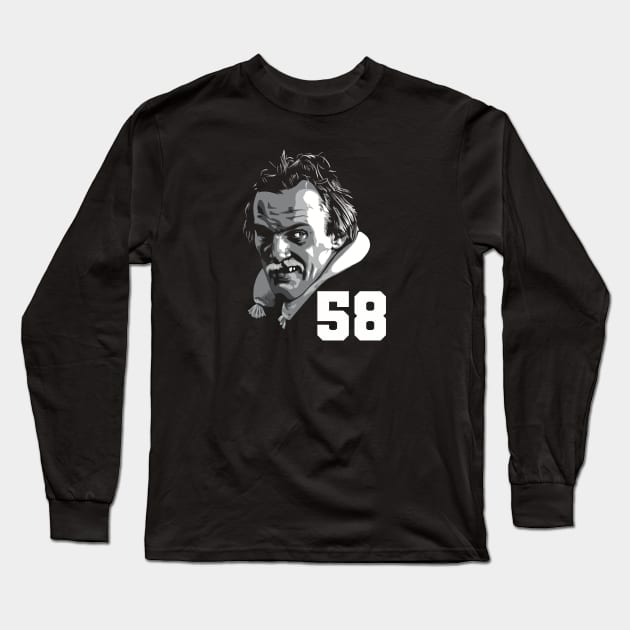 Jack Lambert greyscale Long Sleeve T-Shirt by @johnnehill